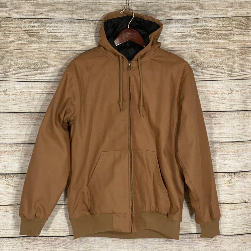 Independent Trading Company Heavyweight Jacket Brown Tan Mens Size M Medium